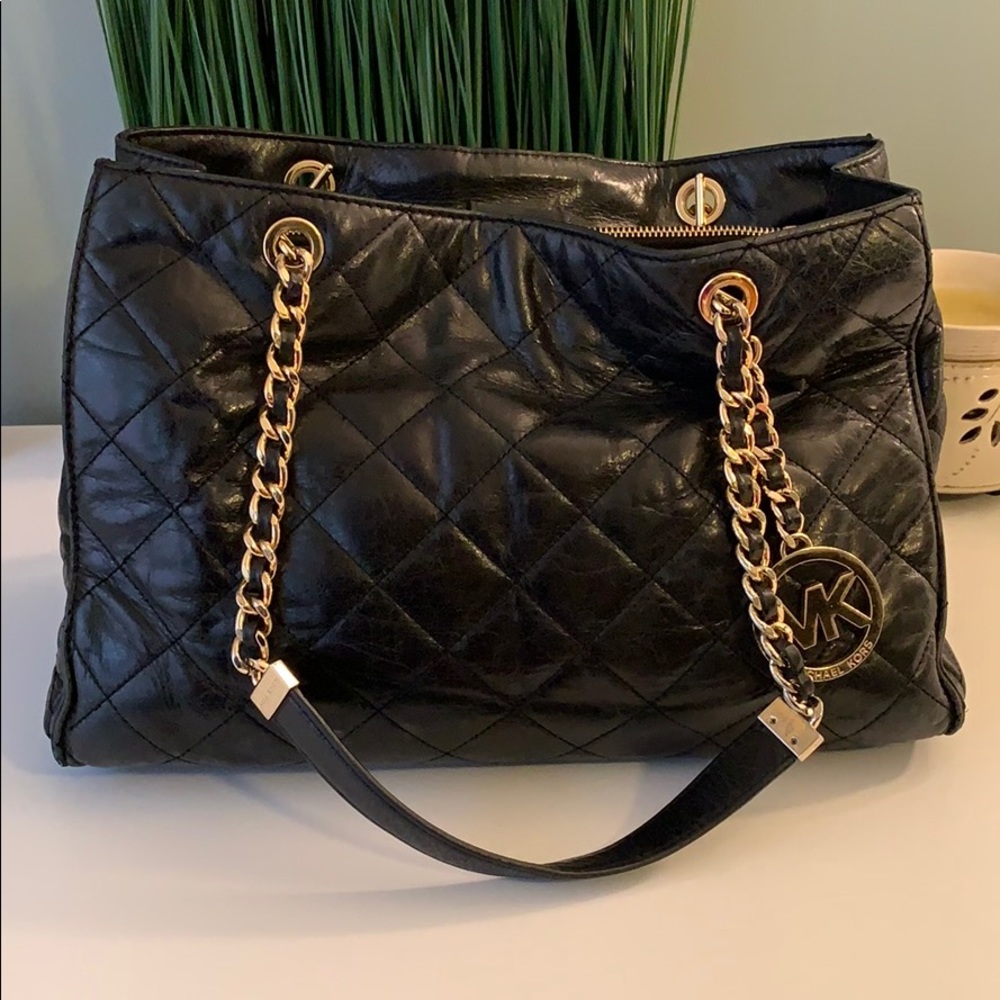 Michael Kors Black Leather Bag